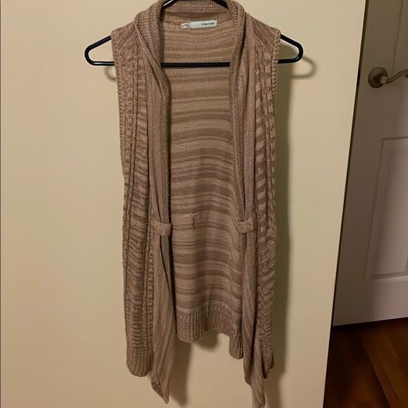 Women's Tan Sleeveless Sweater Vest size Large - Picture 1 of 6